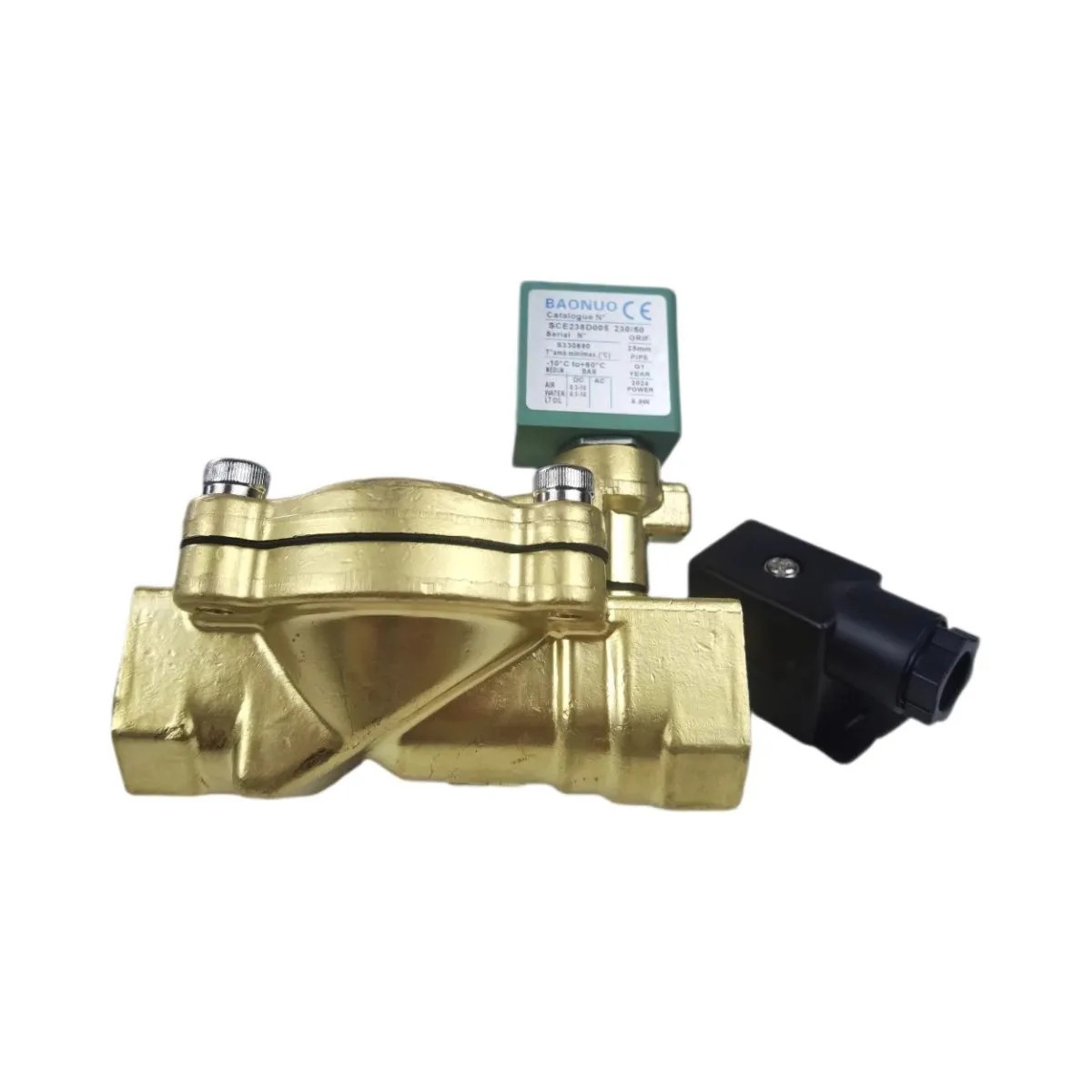 솔레노이드 밸브 SCE238D005 AC220V G1 인치 DN25 32mm 워터 구리 에어 DC24V