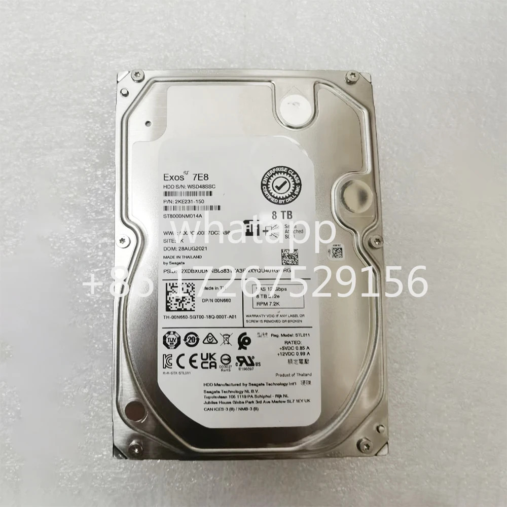 8TB SAS 3.5인치 12G 00N660 ST8000NM014A 서버 하드 드라이브 HDD