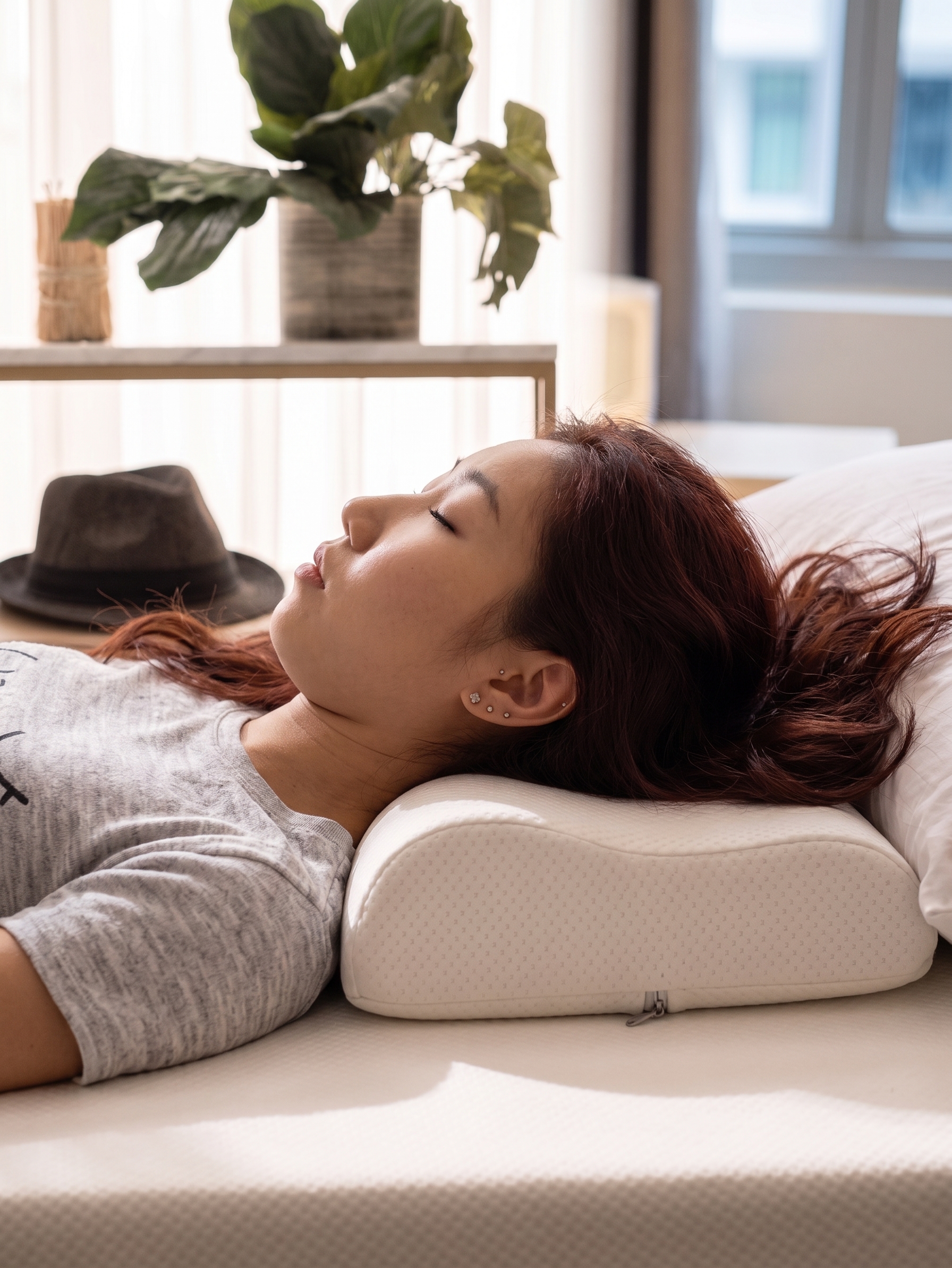 허니듀래빗 천연 라텍스베개 태국산 프리미엄 거북목 일자목 땅콩 경추베개 - 상품 이미지