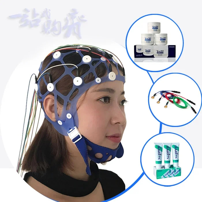 EEG 토포그래퍼 모뇌파 그래프 고무 밴드 모전극 캡 Eeg 전극 고정 액세서리