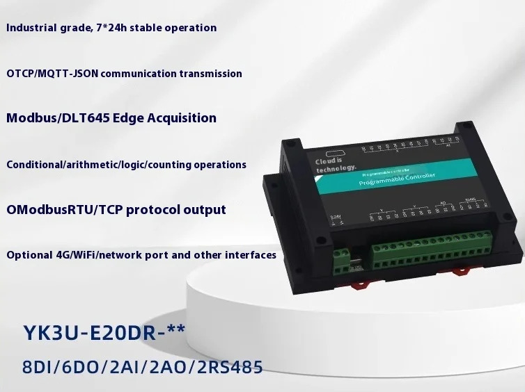 IoT-PLC MQTT IoT IO 프로그래밍 컨트롤러 Mitsubishi호환 프로그래밍과 호환되는 엣지 컴퓨팅 게이트웨이