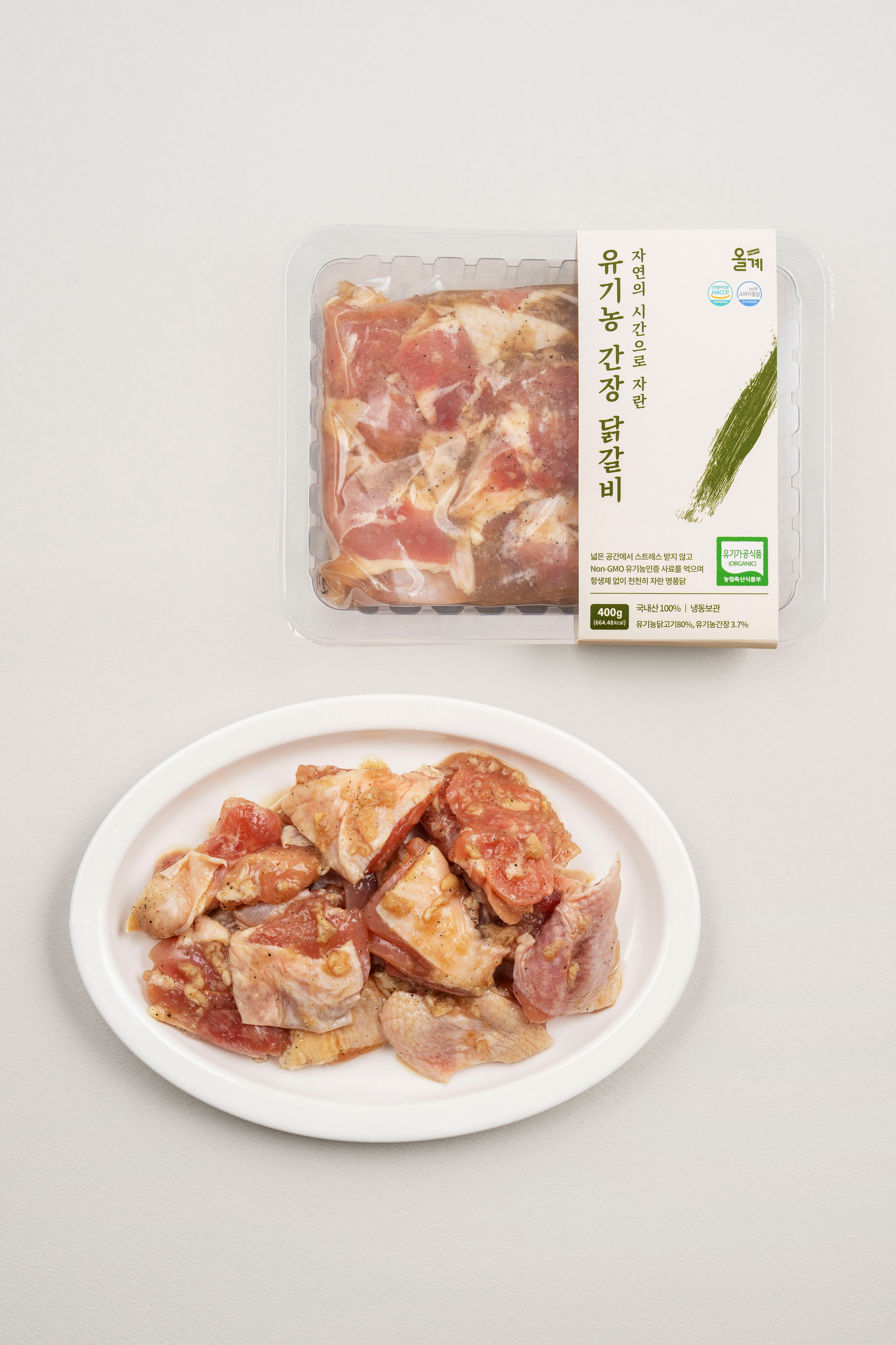 올계 유기농 간장 닭갈비 400g 냉동 국내산 - 상품 이미지