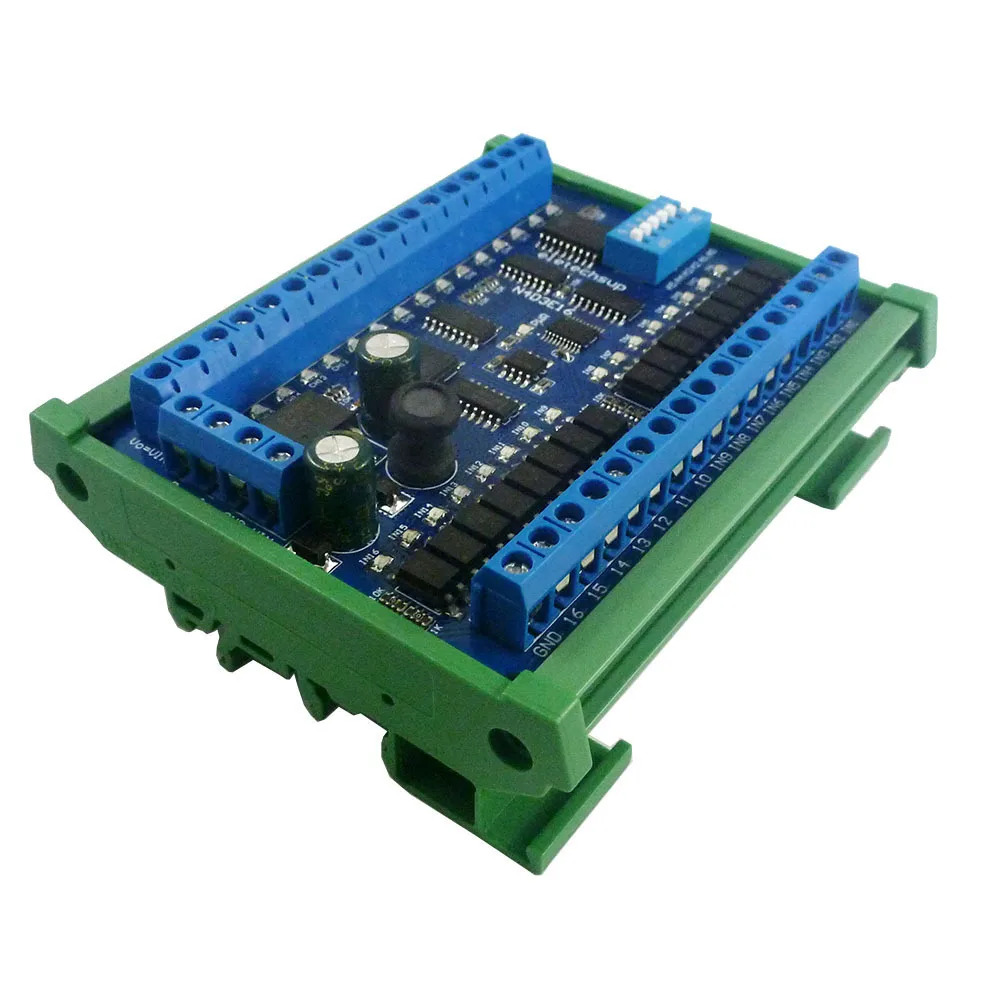 DC 12V 24V 16 in out RS485 원격 제어 스위치 PLC IO 확장보드 Modbus RTU 모듈