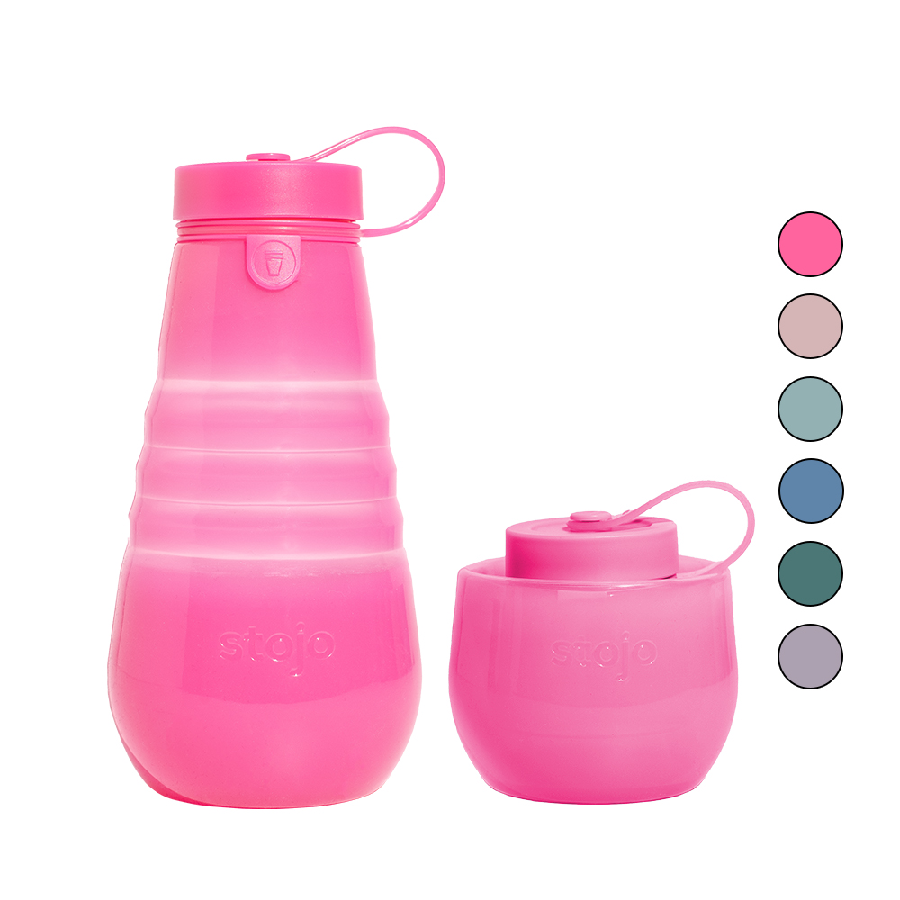 스토조 접이실 실리콘 텀블러 보틀 컬렉션 590ml, 젤리 핫핑크 - 상품 이미지
