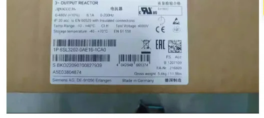 6SL3202-0AE16-1CA0 오리지널