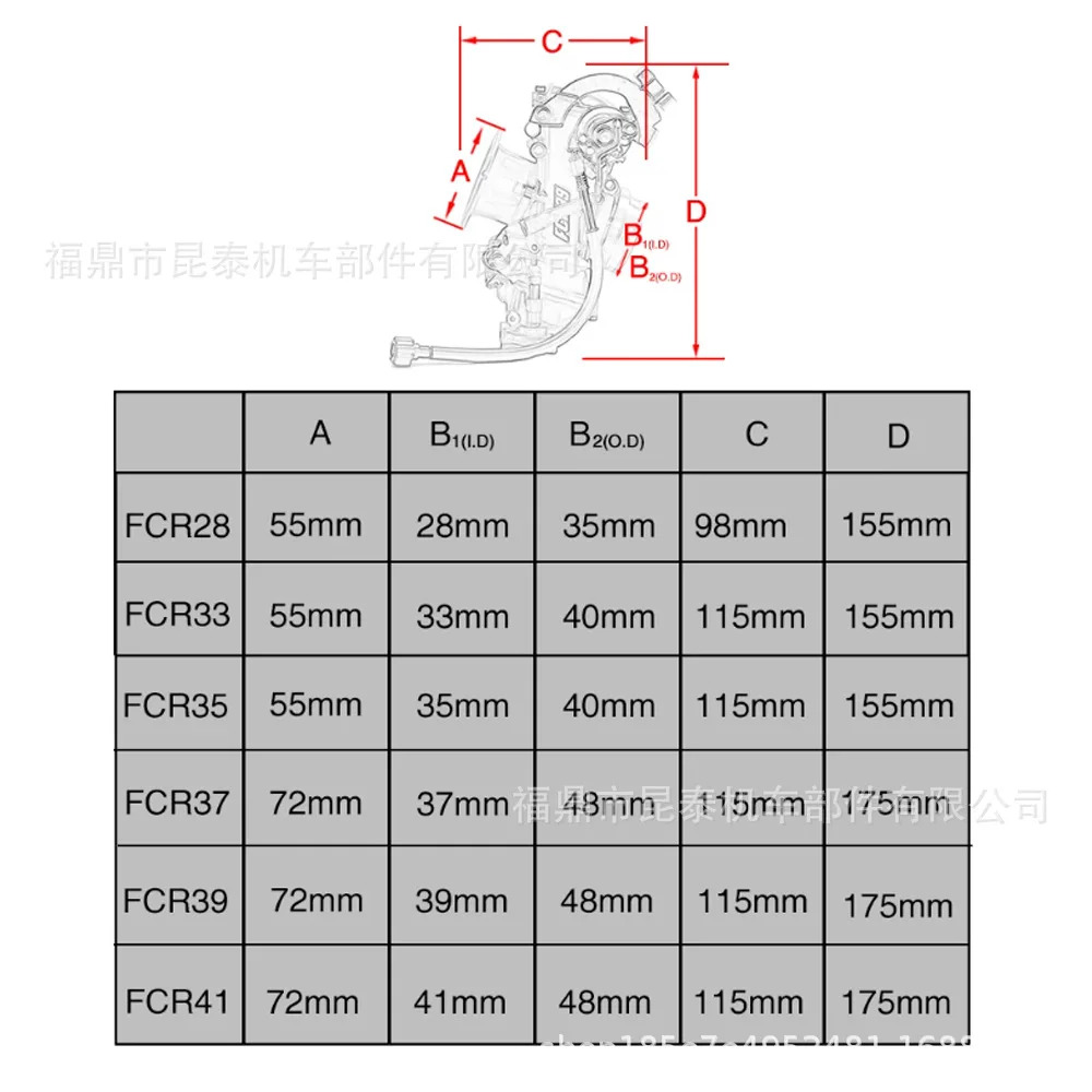 FCR 기화기28/31/33/35/37/39/41mm KTM CRF650 FS450