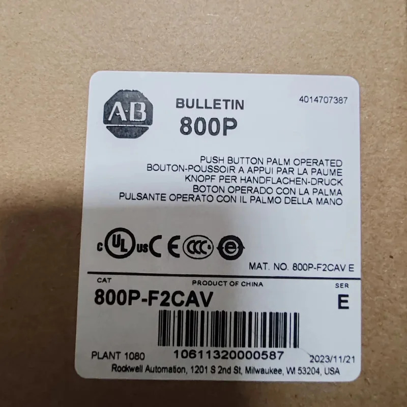 AB Rockwell 800P-F2C 포켓 작동 버튼