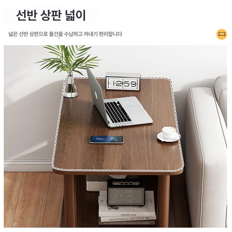 모던 사각테이블 협탁 사이드 가정용 심플 코너 직사각형 입식 미니탁자 미드센츄리 - 상세 이미지 2