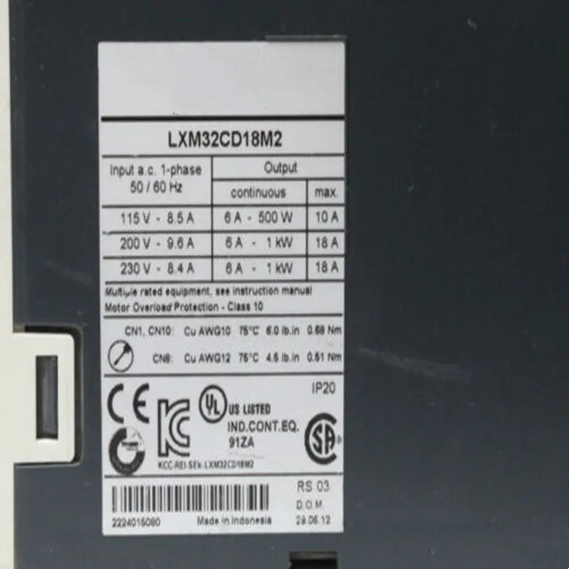 상태 서보 드라이브 LXM32CD18M2