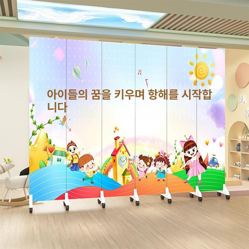 접이식 파티션 공간분리 가림막 투명 패널 개인 프라이버시 보호 미니병풍 룸 디바이더 - 상세 이미지 3