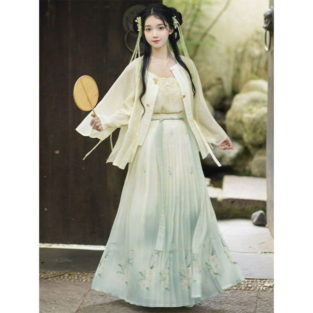 명나라 치파오 전통의상 할로윈 여성 파티 코스프레 코스튬 세트 원피스 무대 드레스 공연 - 상품 이미지