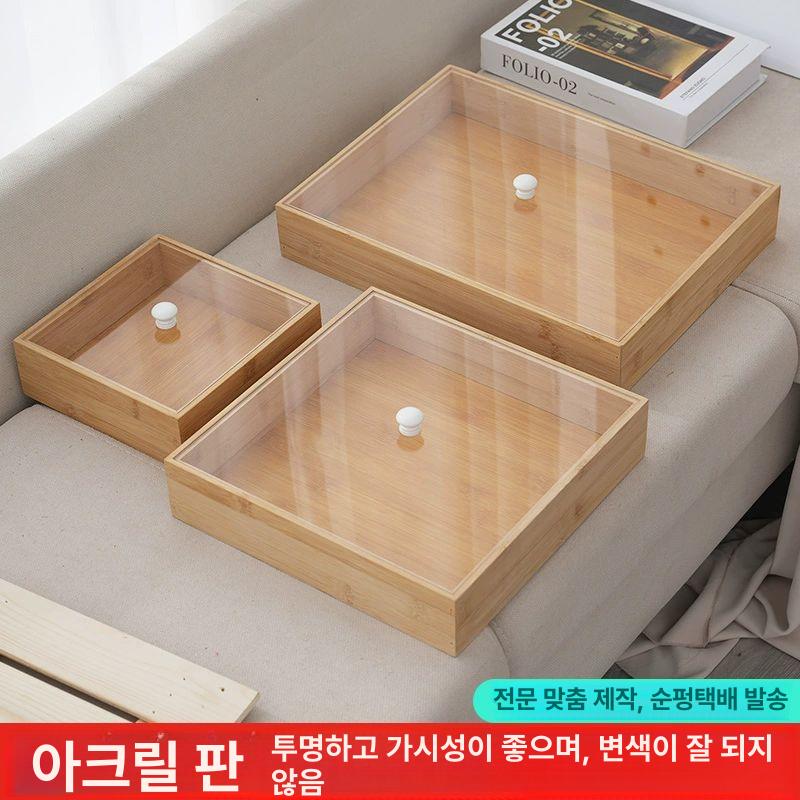 일식 보관함 초밥통 우드 히노끼 상자 뚜껑 커버 편백나무 박스 숙성회 보관통 용기 - 상세 이미지 3
