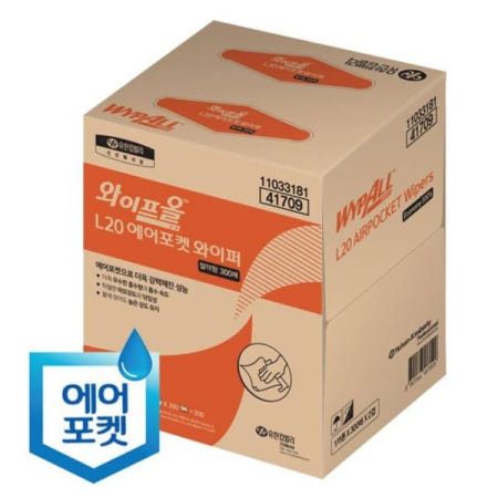 보루 에어포켓 와이퍼 절약형 L20 300매x1카톤(41709)