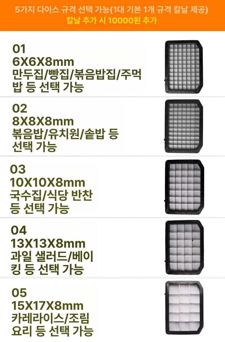 식당 주방용 전동 야채절단기 스테인레스강 채소 슬라이서 다기능 식재료 준비기구 - 상세 이미지 3