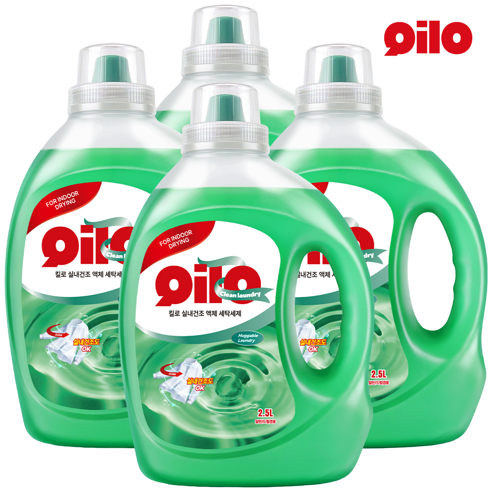 킬로 실내건조 액체 대용량 세탁세제 2.5L x 4개 허거블런드리향 일반 드럼 겸용 액상 - 상세 이미지 2