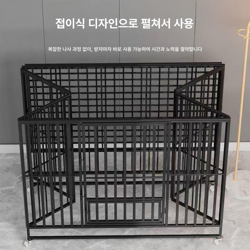 대형견 철제 펜스 실외 사육장 강아지 울타리 조립식 반려견 보호 안전 차단 견사 야외 보안 - 상세 이미지 4