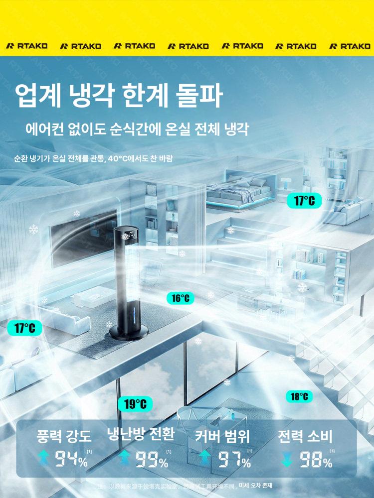 이동식 냉난방기 냉방기 소형 에어콘 실외기없는 에어컨 기본형 기계식 블랙 - 상세 이미지 3