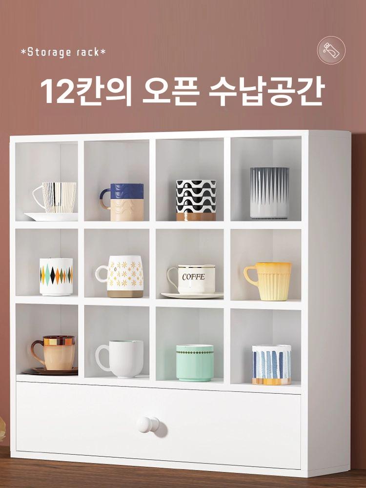원목 찻장 장식장 진열대 거실 빈티지 책장 엔틱 선반 머그컵 미닫이 쇼케이스 식탁장 - 상세 이미지 2