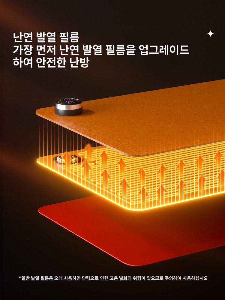 난로 데스크히팅패드 방한용품 마우스 발열 열선 히터 파티션 온열기 온도조절 - 상세 이미지 3