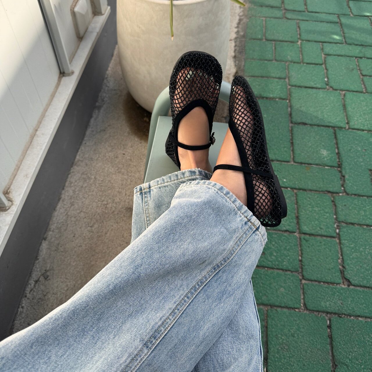 블랑 플랫슈즈 메리제인슈즈 메쉬플랫 이미지 8