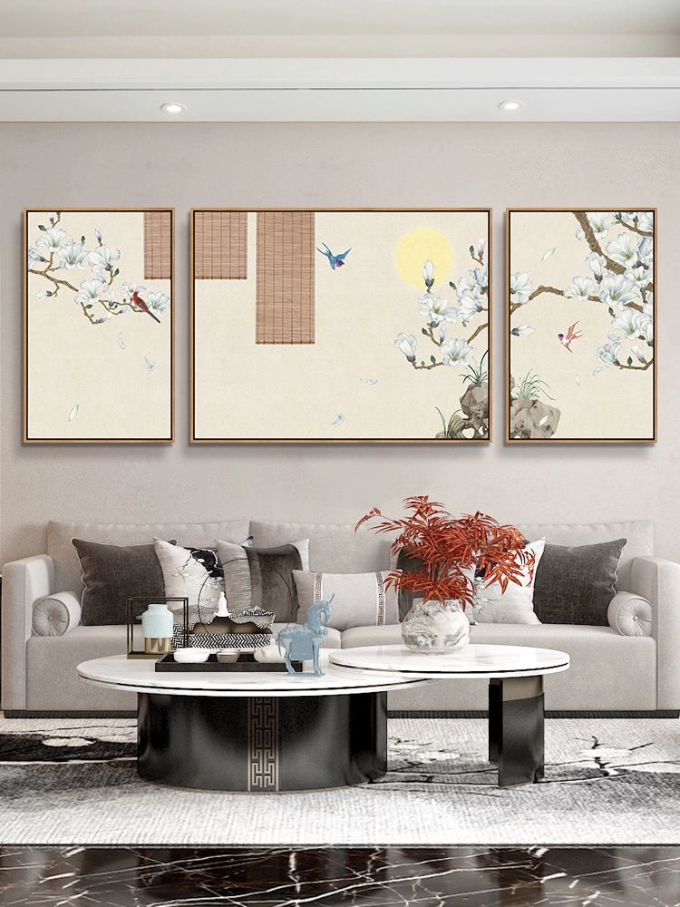 산수화 액자 인테리어 동양화 수묵화 병풍 세로 거실 침실 화제 고급 명화 예술작품 한국화 고급액자 - 상세 이미지 3