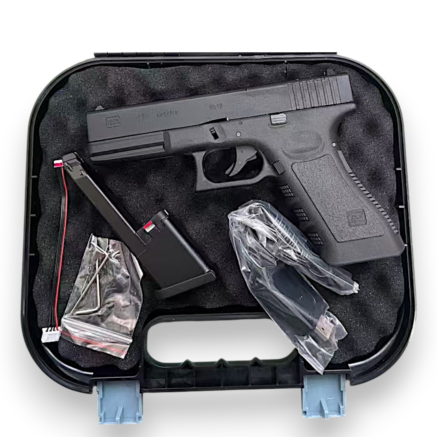 글록17 Glock G17 수정탄 EBB 핸드건 전동 블로우백 메탈 슬라이드 기어 - 상품 이미지