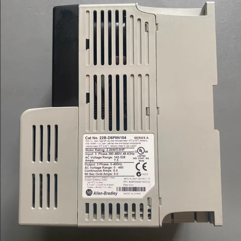 22B-D6P0N104 로크웰 AB PowerFlex40 인버터 22BD6P0N104