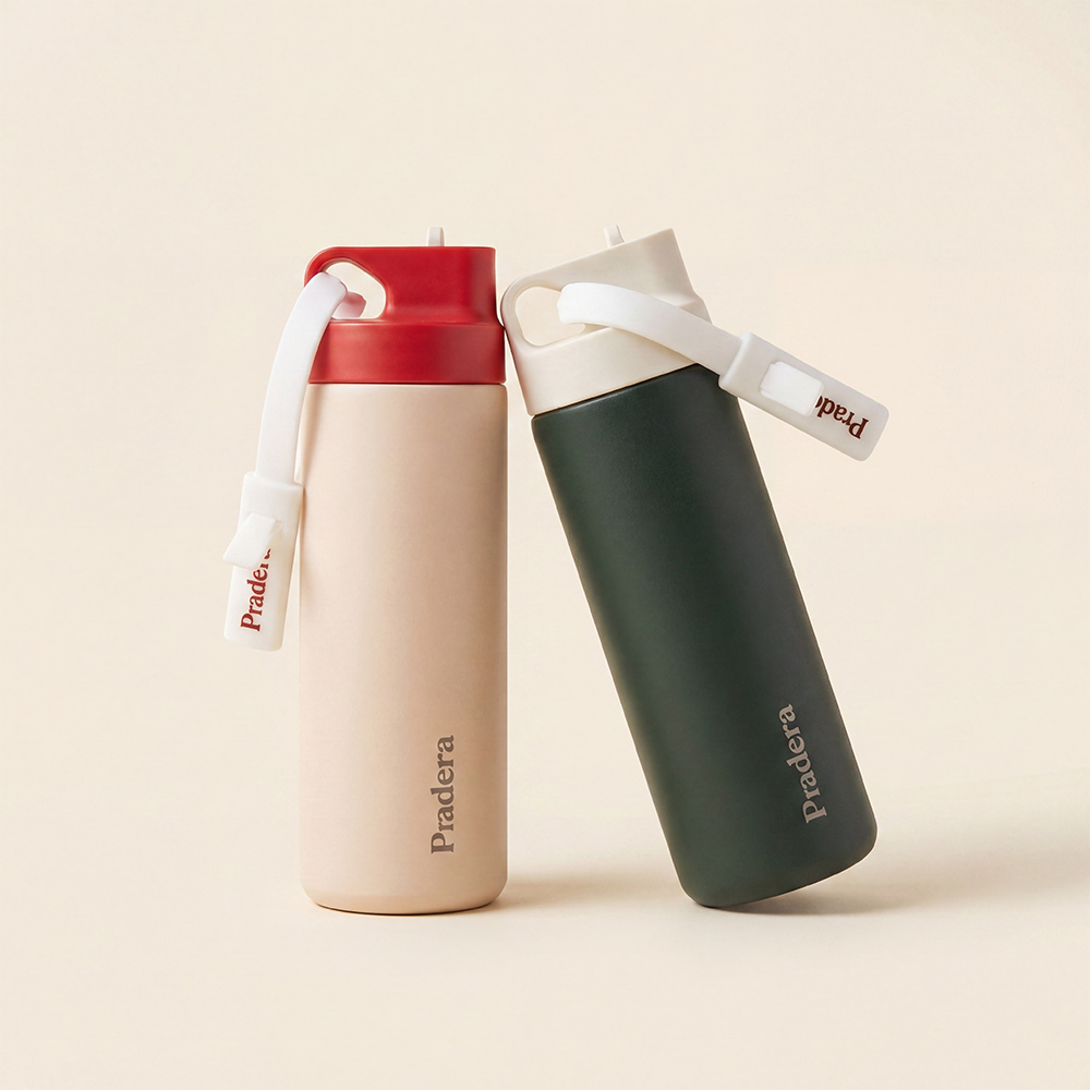 프라데라 1+1 팝업 빨대 텀블러 스텐 스포츠 러닝 보온보냉 500ml - 상세 이미지 4