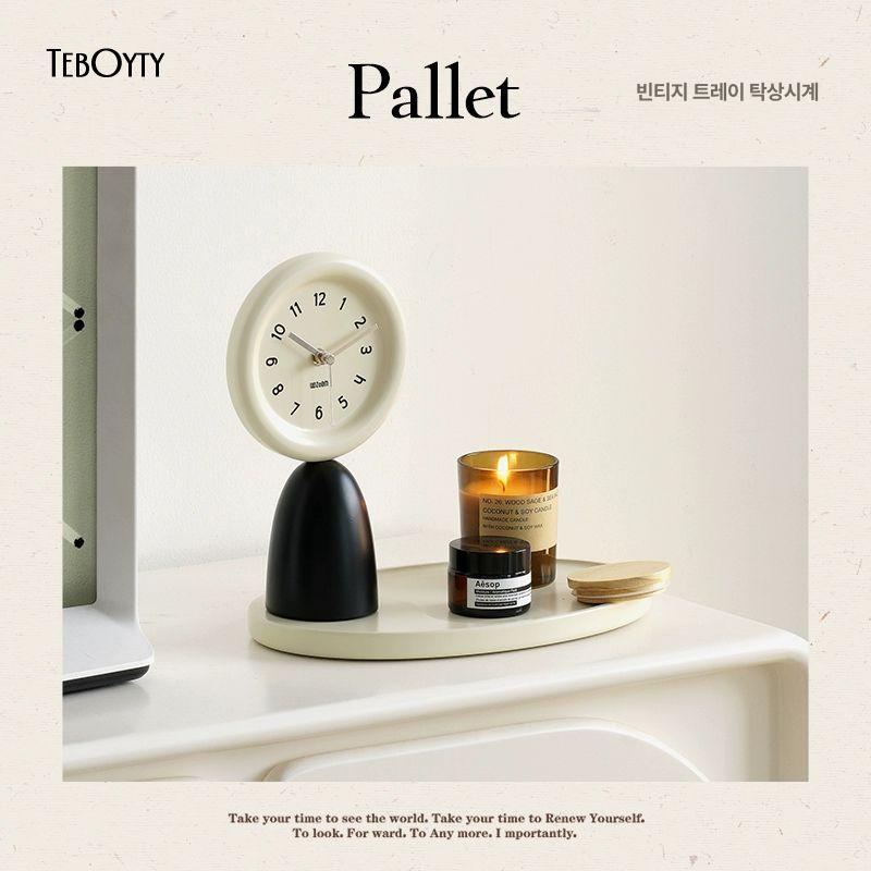 모던 탁상시계 감성 거실 북유럽 레트로 디자인 책상 장식용 오브제 장식시계 원형 - 상세 이미지 2