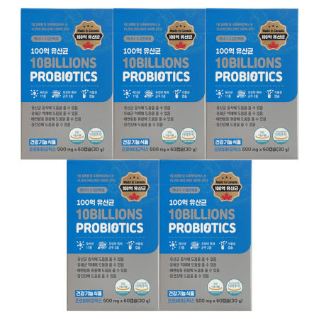 GNM자연의품격 100억 프로바이오틱스 500mg x 60캡슐 x 5개