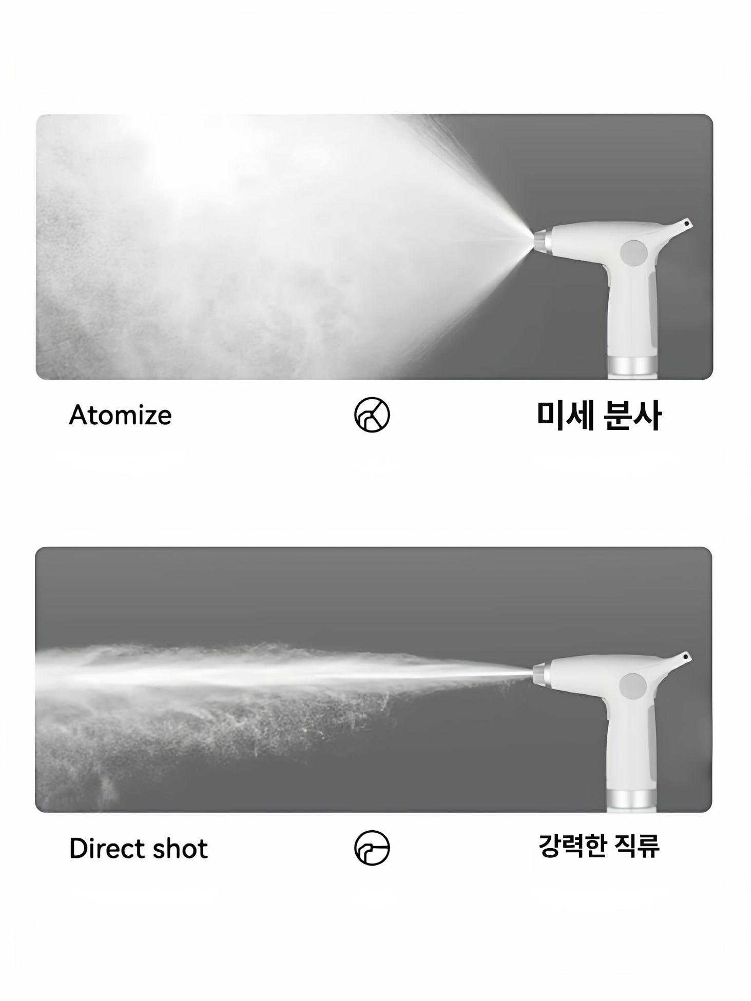 전동 원예 물 분무기 뿌리개 방식 건전지 스프레이 자동 화이트 - 상세 이미지 5