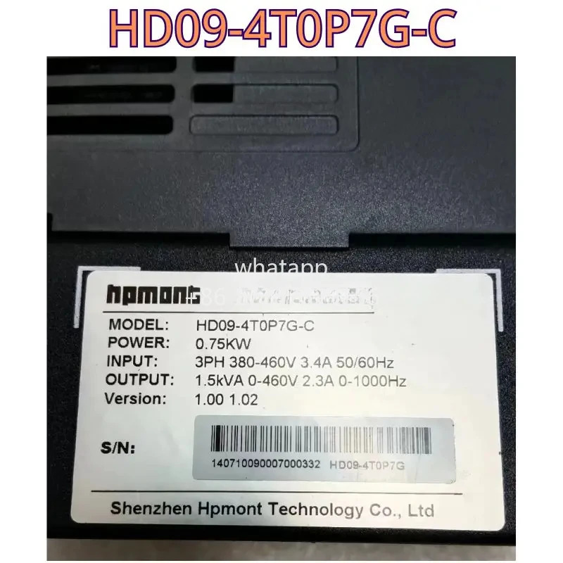 리퍼된 주파수 변환기 HD09-4T0P7G-C 0.75KW 380V 기능 리퍼 OK