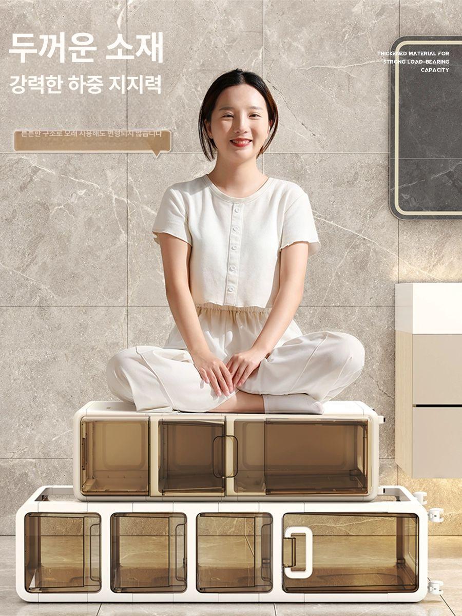 다용도 욕실수납선반 베란다 화장실 정리함 수납장 선반장 사각선반 욕실정리선반 - 상세 이미지 3