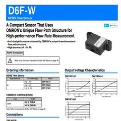 2025.5 D6F-W10A1 Omron 유량센서 원본 기술 지원