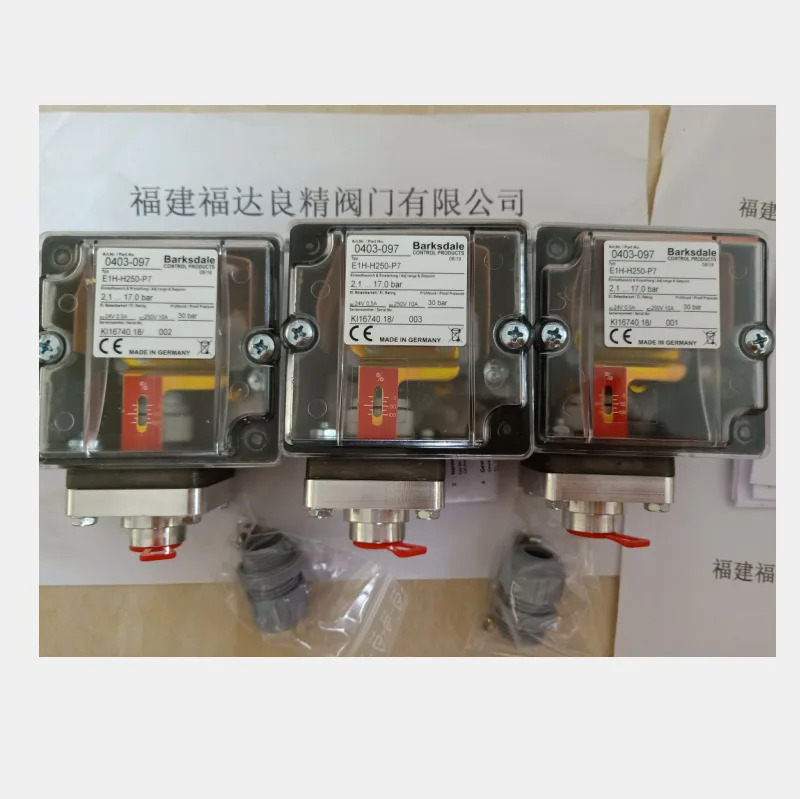 BARKSDALE 기반 압력 스위치 E1H-H250-P7