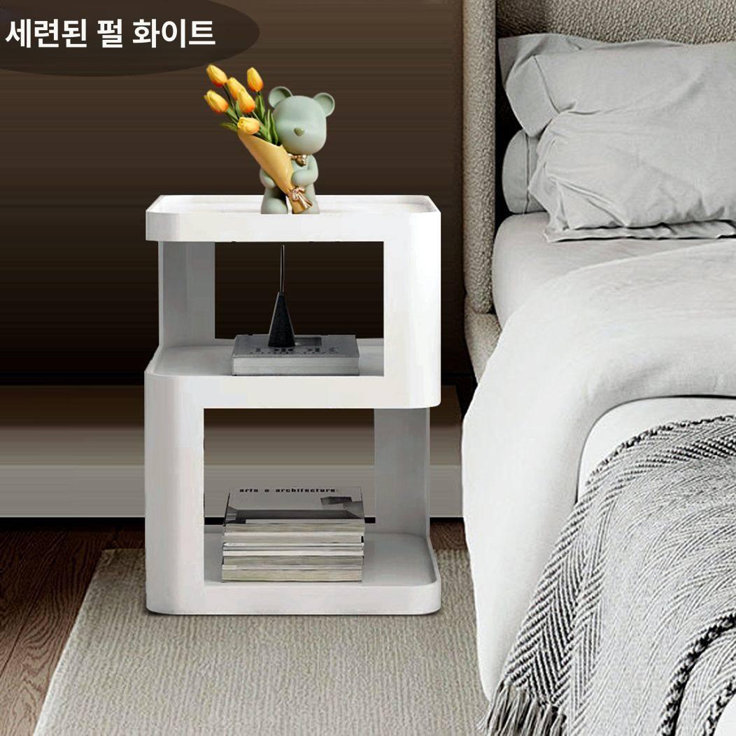 모던 아크릴 침대협탁 서랍형 거실협탁 북유럽 스타일 침대옆탁자 심플 나이트테이블 미니 사이드테이블 - 상세 이미지 4