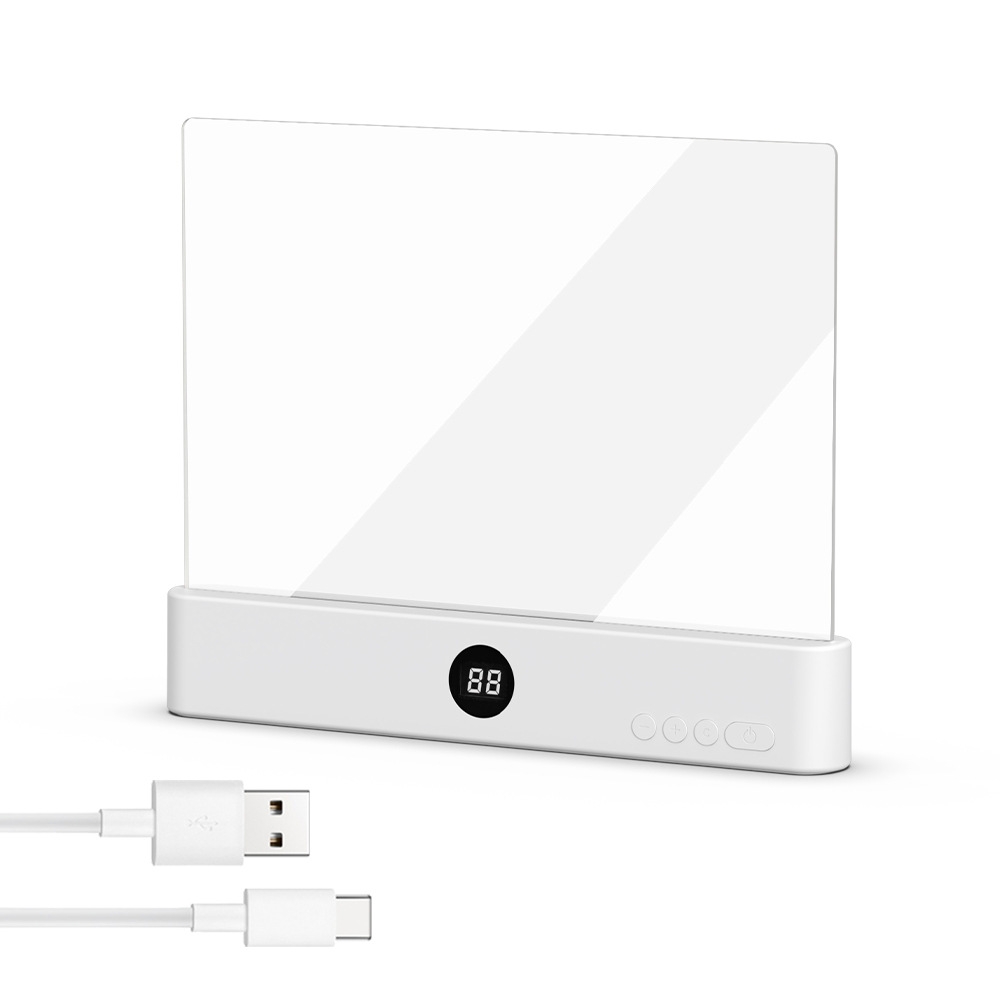 휴대용 LED 독서등 북라이트 책등 무드등 USB 충전식 포트 포함 화이트 3색 조명 밝기조절 - 상세 이미지 5