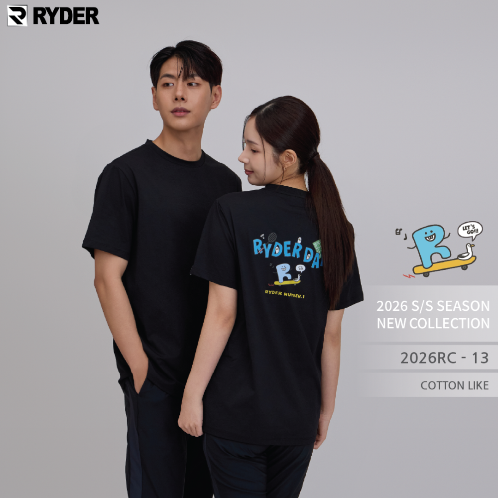 라이더 2026RC-13 코튼라이크 공용 반팔티 배드민턴 피클볼 탁구 스포츠웨어 - 상세 이미지 3