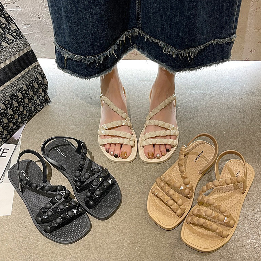 소프트 글라이드 슬리퍼 샌들 여성 바캉스 비치 데일리 젤리 - 상품 이미지