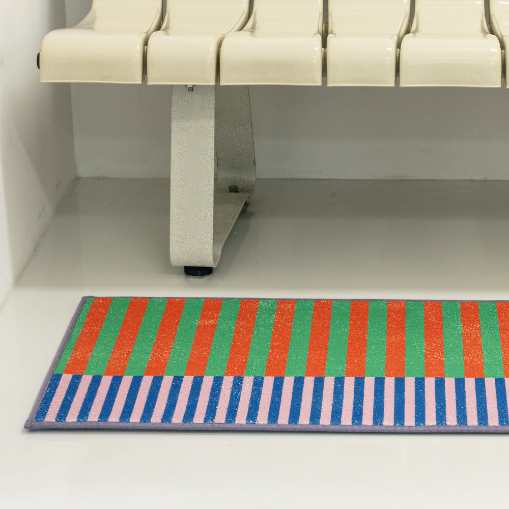 컬러 코드 스트라이프 발매트 욕실 주방매트 45x65cm 이미지 6