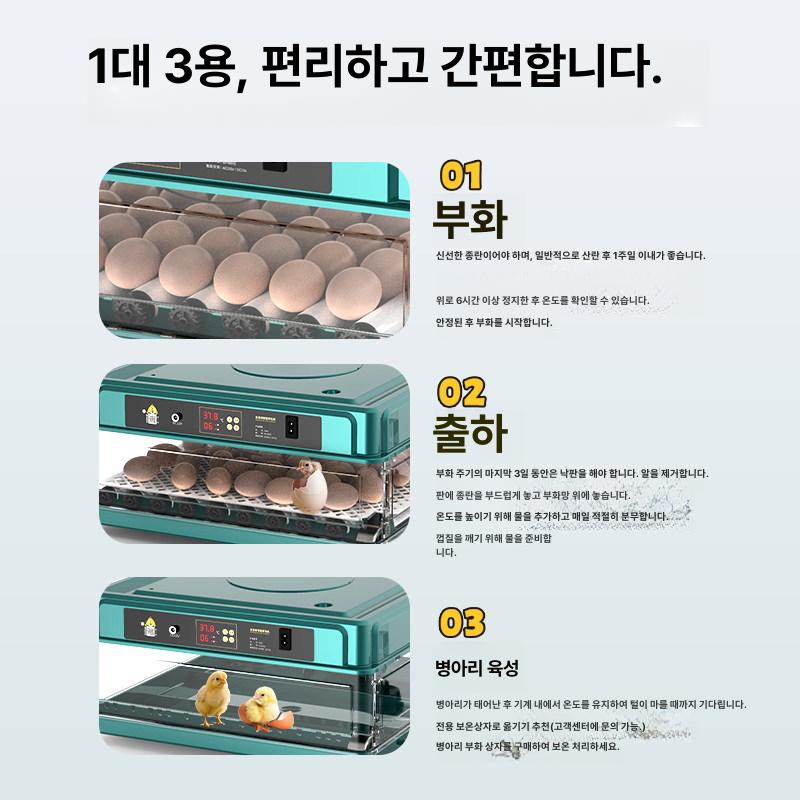 가정용 소형부화기 계란 병아리 자동 조류 오리 유정란 전기 농가 이중 양계장 - 상세 이미지 3