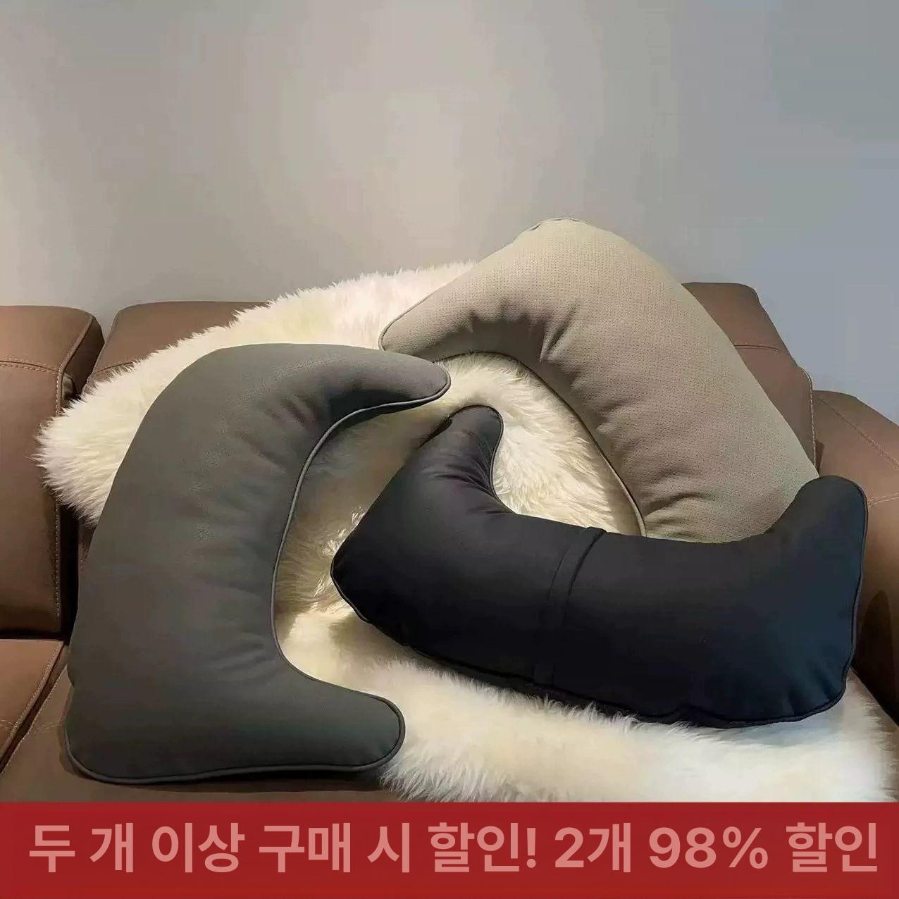 온열 사무실 바나나쿠션 거실 밍크 반달베개 극세사 등쿠션 독서쿠션 미용실쿠션 - 상세 이미지 2