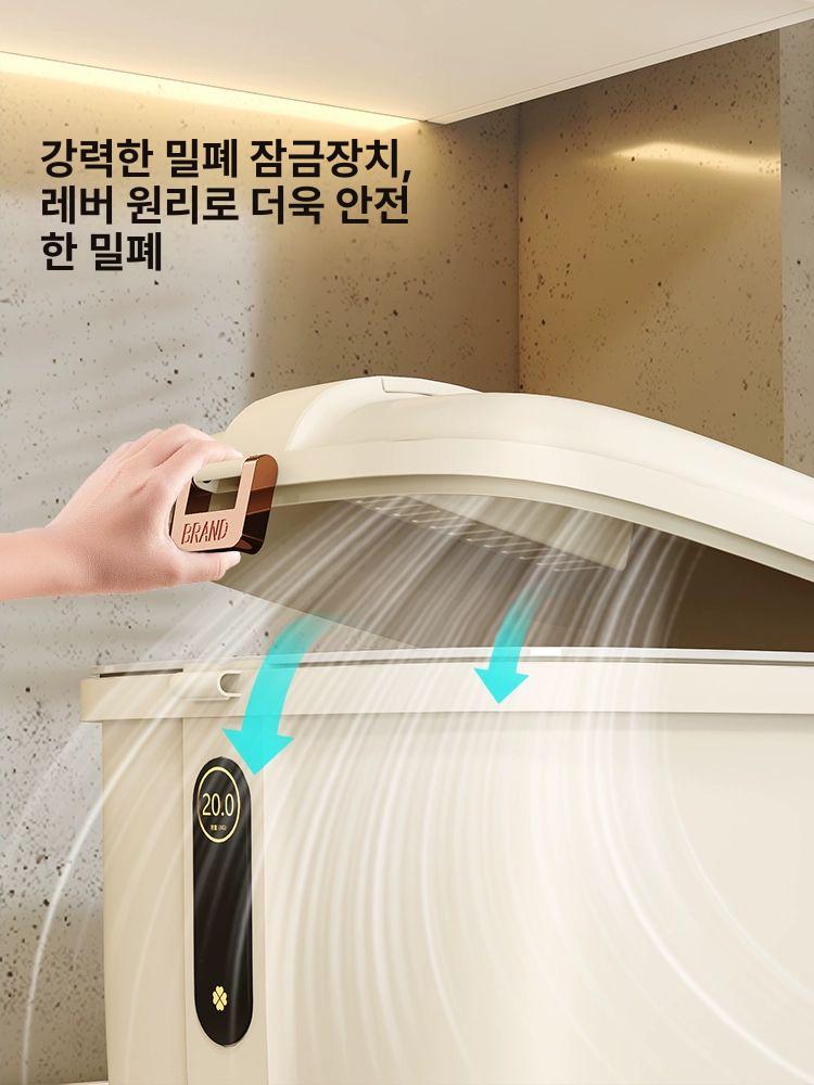 쌀독 무선진공쌀통 계량 쌀보관통 잡곡통 방충 저장 벌레방지 용기 밀폐형 - 상세 이미지 4
