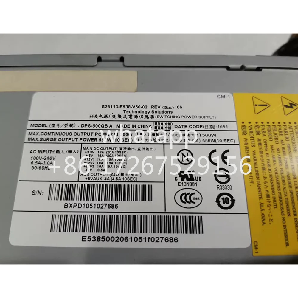 Fujitsu M470 DPS-500QB A S26113-E538-V50-02 550W Siemens 워크스테이션 전원공급장치용