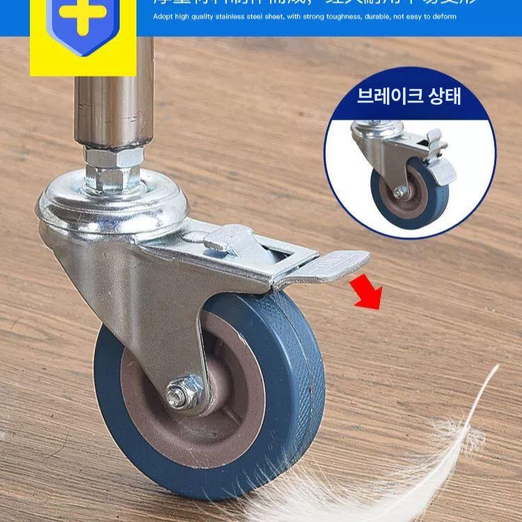 이동식 트롤리 2단 거치대 수납 업소용 서랍형 다용도 웨건 정리대 정리함 이단 미용 - 상세 이미지 2