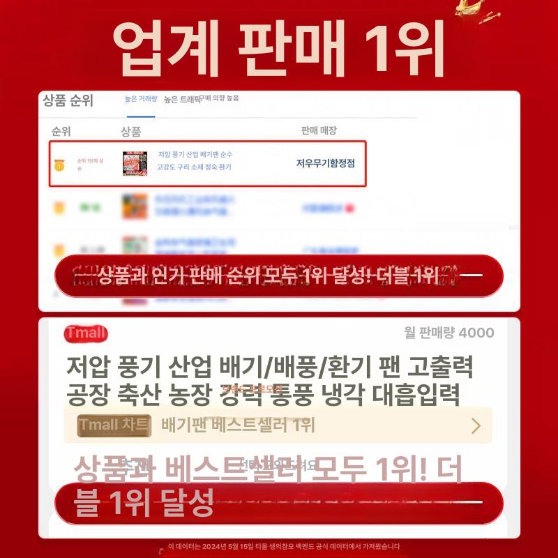 공업용 환풍기 셔터형 강풍기 배풍기 배기휀 강력 공장 업소용 덕트팬 축사용 음압팬 - 상세 이미지 3