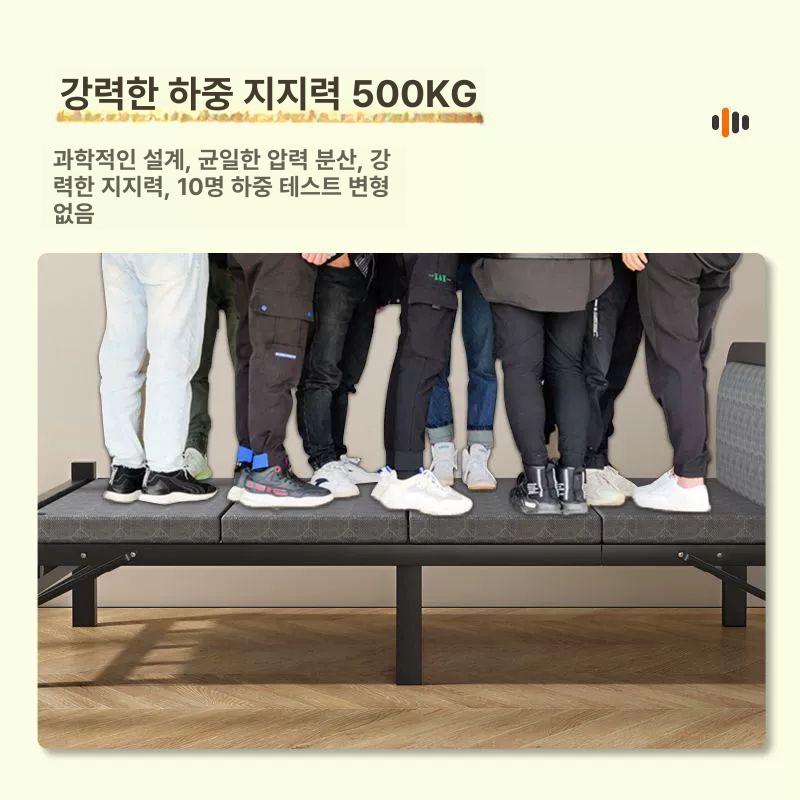 퀸사이즈 철제 수납 침대프레임 깔판형 평상 더블 침대 메탈 프레임 모던 베드 - 상세 이미지 3