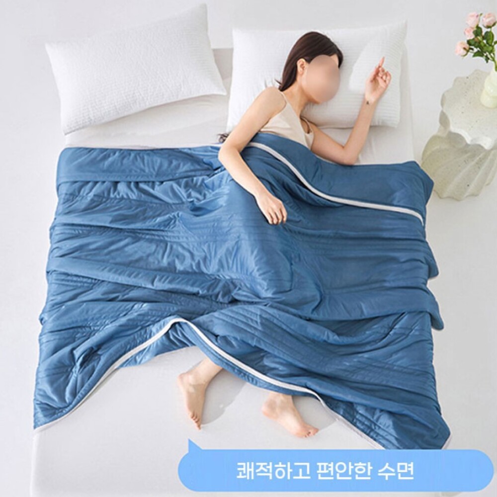 냉감이불 아이스 차렵 실크원단 여름 침구 이불 기계세탁에도 변형없이 깨끗하게 위생적 관리 - 상품 이미지