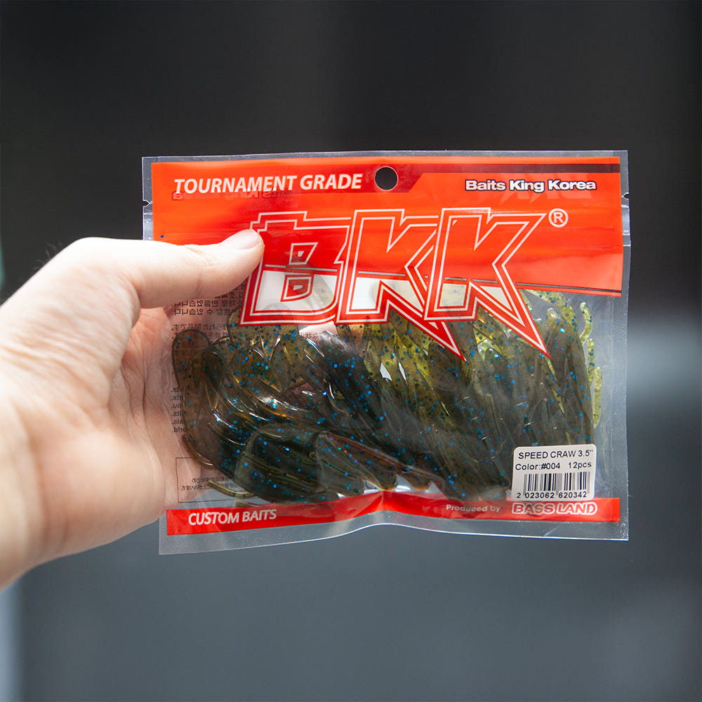 배스랜드 BKK 스피드 크로우 루어 소프트베이트 04 그린 펌프킨 블루, 69mm(2.75인치) - 상품 이미지