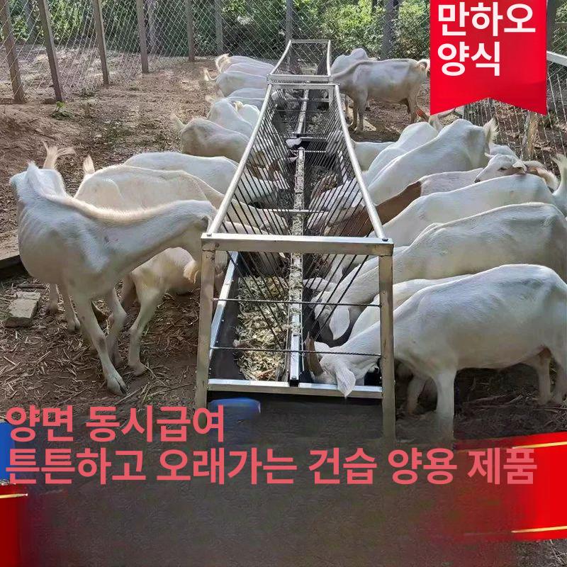 염소 먹이통 철제 스테인리스 조절 사료통 높이 가축 - 상세 이미지 3